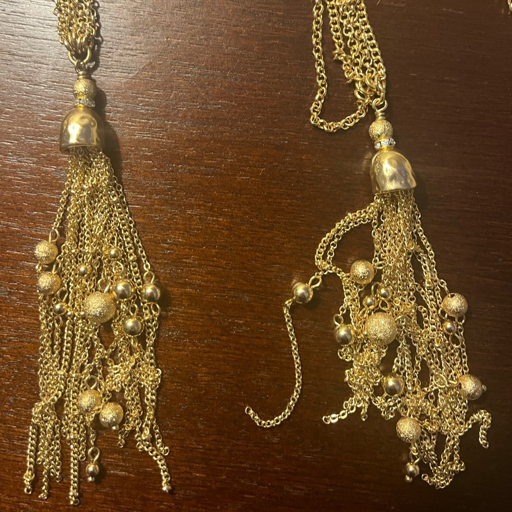 Lilly Pulitzer Gold Tassel Jellyfish necklace